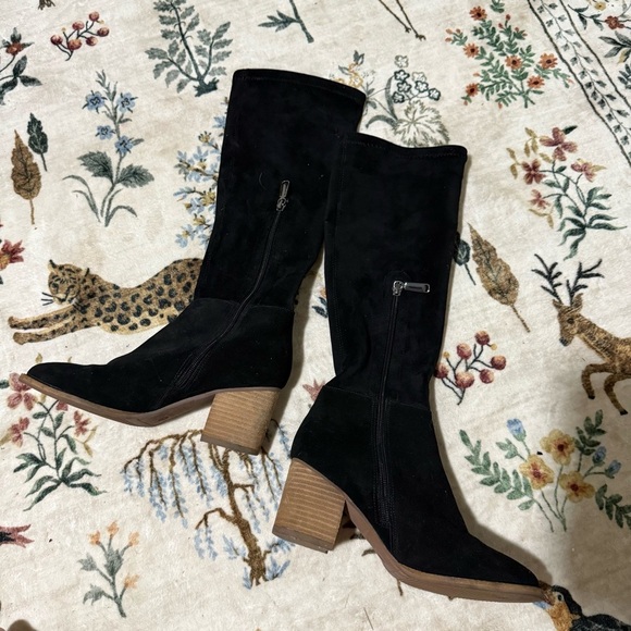 Blondo Black Nada Suede Knee-High Boots size 7 - Picture 2 of 4